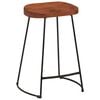 vidaXL Bar Stool Set of 2 Natural Mango Wood Solid Mango Wood Standard