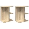 vidaXL Bedside Table Set of 2 Sonoma Oak Engineered Wood