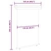 vidaXL Balcony Side Awning Red Steel 49.2 in x 98.4 in Retractable