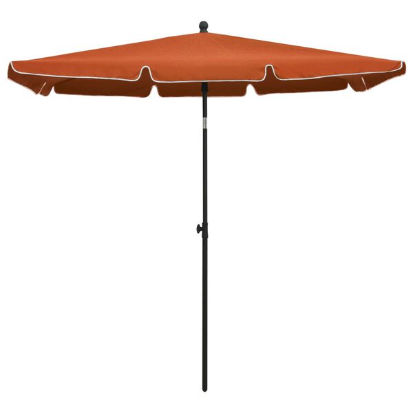 vidaXL Garden Parasol Terracotta Polyester, Steel Large Tiltable