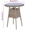 vidaXL Dining Set Brown and Dark Grey PE Rattan and Powder-Coated Steel