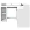 vidaXL Desk White Engineered wood Large Desk Modern Office Desk