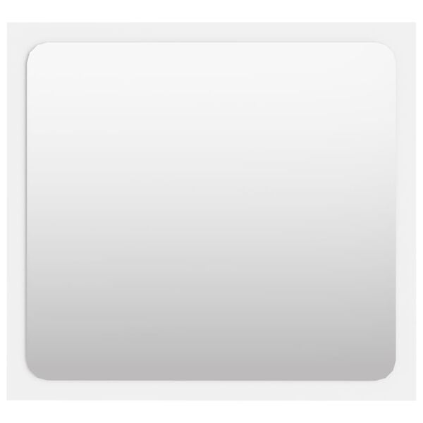 vidaXL Mirror White Engineered wood, acrylic 15.7x0.6x14.6 in