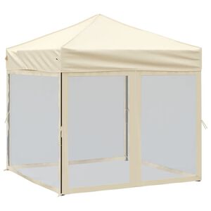 vidaXL Party Tent Cream 210D oxford fabric with silver coating