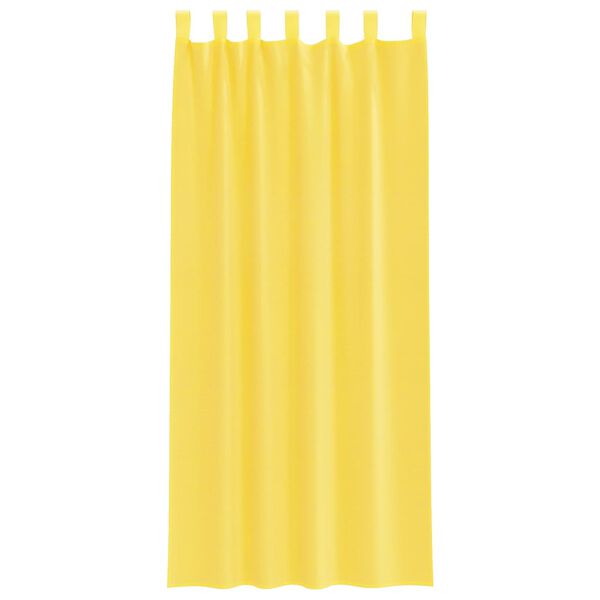 vidaXL Voile Curtains with Rod Pockets 2 pcs Yellow