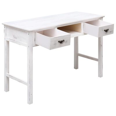 vidaXL Console Table Antique White 43.3"x17.7"x29.9" Wood