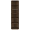 vidaXL Shoe Rack Brown Oak Engineered Wood Tall and Narrow Shoe Rack