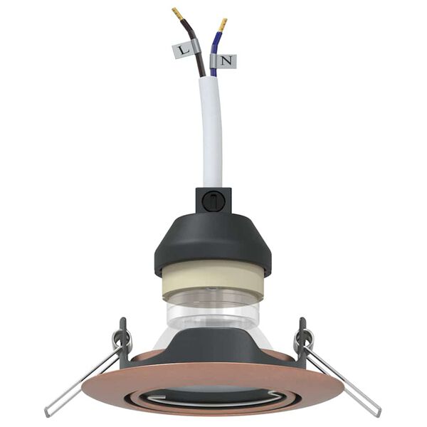 vidaXL Spotlight 12 pcs Copper 9 x 9 x 2.5 cm Metal