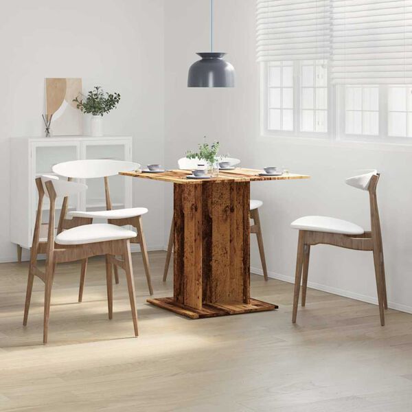 vidaXL Dining Table Old wood Engineered wood Standard Simple