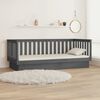 vidaXL Grey Day Bed Solid Pine Wood Standard Convertible Day Bed