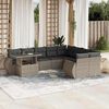 vidaXL Garden Sofa Set Light Grey, Anthracite PE Rattan, Powder-Coated Steel