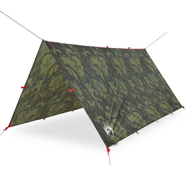 vidaXL Camping Tarp Camouflage 144.1x120.5" Waterproof