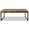 vidaXL Coffee Table Black and Brown Teak Wood and Resin 43.3x23.6x15.7 in