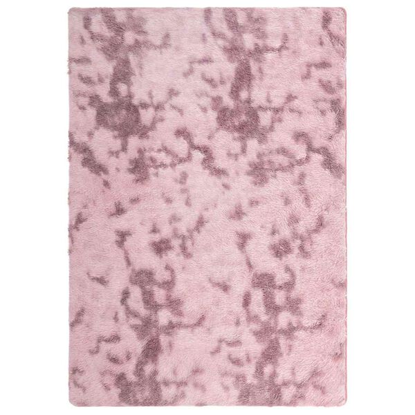 vidaXL Shaggy Rug Dusty Pink 100% Polyester 63x90.6 in Non-slip
