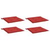 vidaXL Chair Cushion Set of 4 Red Oxford fabric (100% polyester)