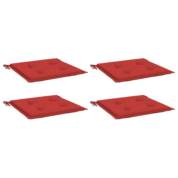 vidaXL Chair Cushion Set of 4 Red Oxford fabric (100% polyester)