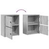 vidaXL Bookcase Grey Sonoma Engineered wood Small Bookcase Rectangular