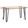 vidaXL Hairpin Table Leg Black Solid Steel 16.5 in tall Adjustable Feet