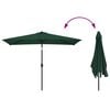 vidaXL Parasol Green Polyester, Steel 78.7 x 118.1 in Foldable Parasol
