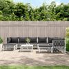 vidaXL Garden Lounge Set White, Dark Grey