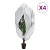 vidaXL Plant Fleece Cover Set of 4 White