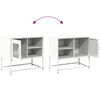 vidaXL TV Cabinet White Cold-rolled steel Medium TV Cabinet