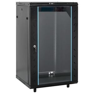 vidaXL 18U Network Cabinet with Swivel Feet 19" IP20 23.6"x23.6"x39.4"