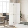 vidaXL Room Divider 3 Panels White Solid Wood Paulownia