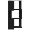 vidaXL Corner Bookcase Black oak 50 x 50 x 102 cm Engineered wood