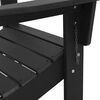 vidaXL Folding Adirondack Chair Black 74.5 x 80.5 x 90cm HDPE
