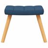 vidaXL Relaxing Chair With Stool Blue