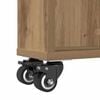 vidaXL Narrow Storage Trolley Artisian Oak 18.9x5.1x26.8" Engineered Wood