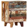 vidaXL Bed Cabinet Multicolor Solid reclaimed wood 19.7 in Drawers