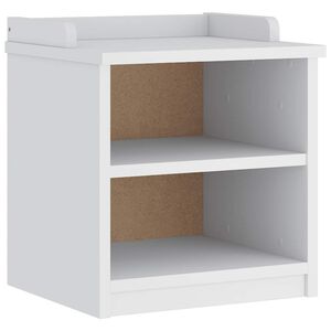 vidaXL Hallway Bench White Solid pine wood 17.7x15.7x19.7in