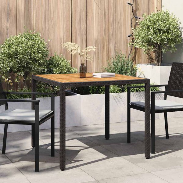 vidaXL Garden Table Black