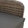 vidaXL Reclining Garden Chair Grey Poly Rattan Standard Single Chair