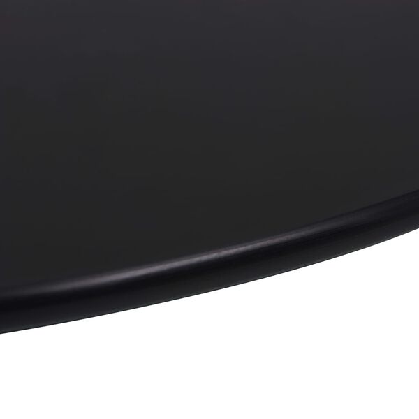 vidaXL Table Top Black Tempered Glass 23.6 in Diameter Heat-resistant