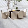 vidaXL Garden Dining Set Brown, Cream, Black