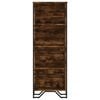 vidaXL Bookcase Smoked oak Engineered wood, Metal Medium Bookcase