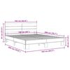 vidaXL Bed Frame Smoked Oak Engineered Wood, Plywood, Metal Double