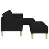 vidaXL Sofa Set 2 pcs Black 173 x 131 x 67 cm fabric