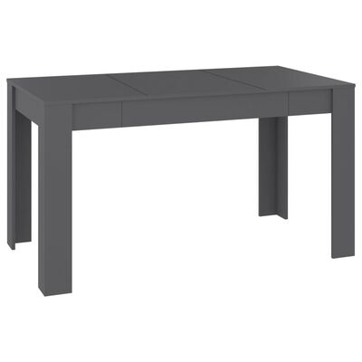 vidaXL Dining Table Gray 55.1"x29.3"x30" Chipboard