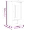 vidaXL Bathroom Wall Cabinet White Solid pine wood, engineered wood, metal