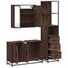 vidaXL Bathroom Furniture Set Brown Oak Engineered wood, Metal Large