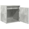 vidaXL Wall-mounted Bedside Cabinet Concrete grey Engineered wood Small
