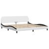 vidaXL Bed Frame White and black