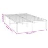 vidaXL Bed Frame White Powder-Coated Steel Small Double Bed Frame