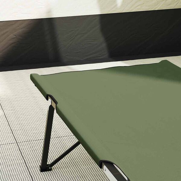 vidaXL Folding Camping Bed Folding Green 81.10 x 29.92 x 29.13 in