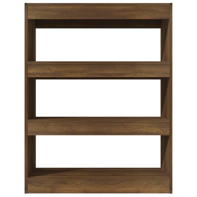 vidaXL Book Cabinet/Room Divider Brown Oak 31.5"x11.8"x40.6" Engineered wood