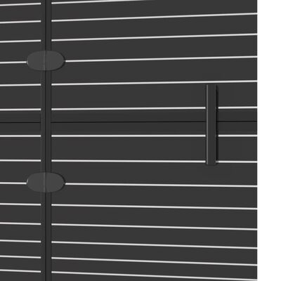vidaXL Folding Shower Enclosure ESG 39.4"x55.1" Black